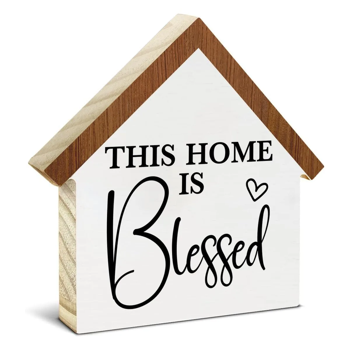  Avery Bless This Home Wooden Sign 5.9x5.9in Yellow Black — product photo