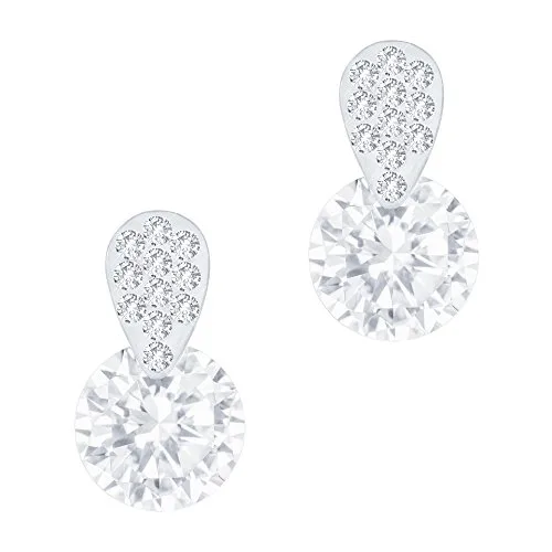 ORROUS &amp; CO ORROUS &amp; CO 18K Gold Plated Cubic Zirconia Solitaire Drop Earrings 3.50 carats — product photo