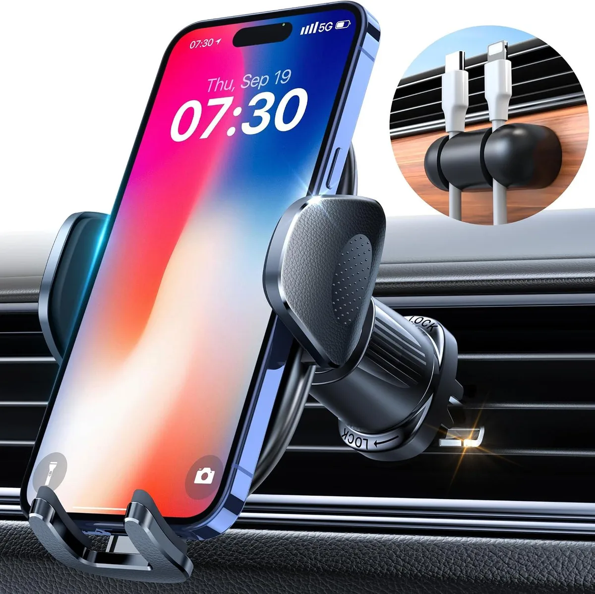 Keyence Keyence Vent Phone Mount Military Metal Hook Jet Black — product photo