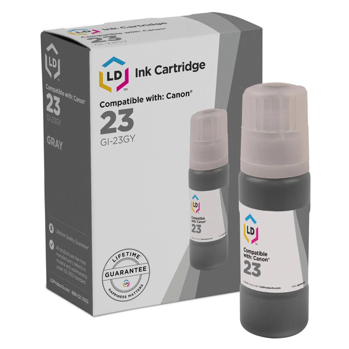 LD Products LD Products GI-23 Compatible Gray Ink Bottle 60 ml 3800 Pages — product photo