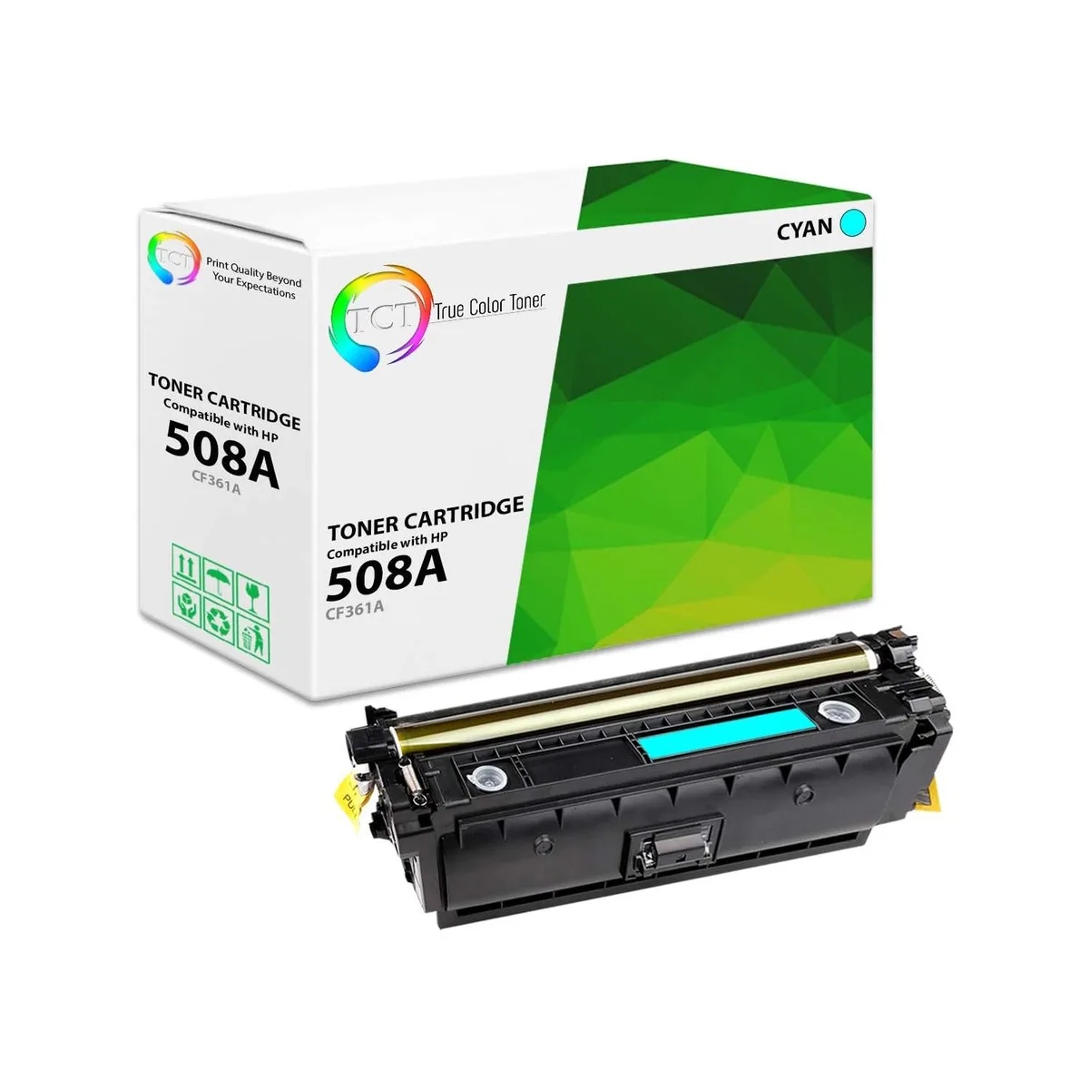 True Color Toner True Color Toner 508A Cyan Toner Cartridge CF361A — product photo