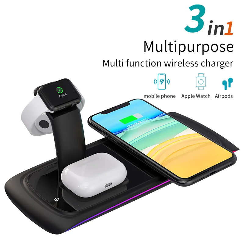 siroka siroka 3-in-1 Wireless Charger 15 W Black — product photo