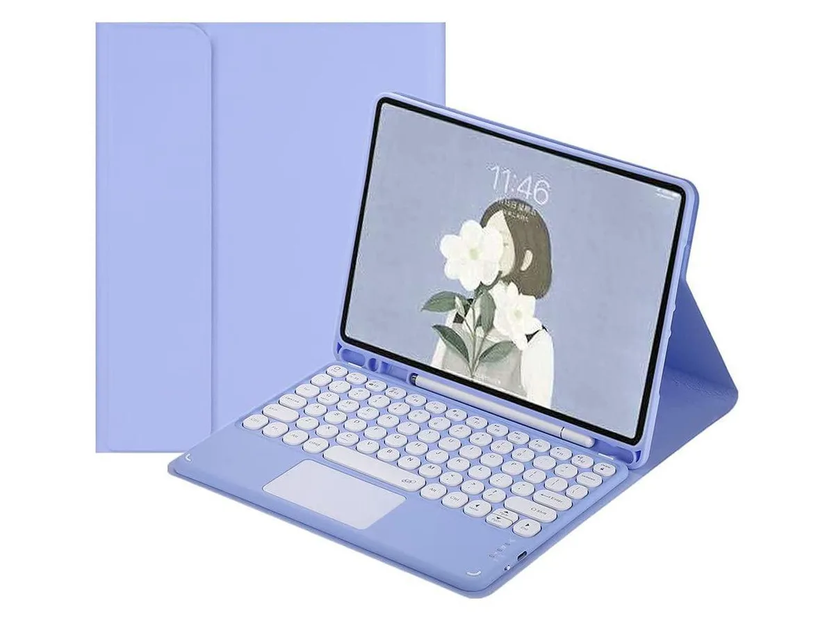 Werleo Werleo Keyboard Cover Case with Touchpad Purple for Samsung Galaxy Tab A7 10.4 2020 — product photo