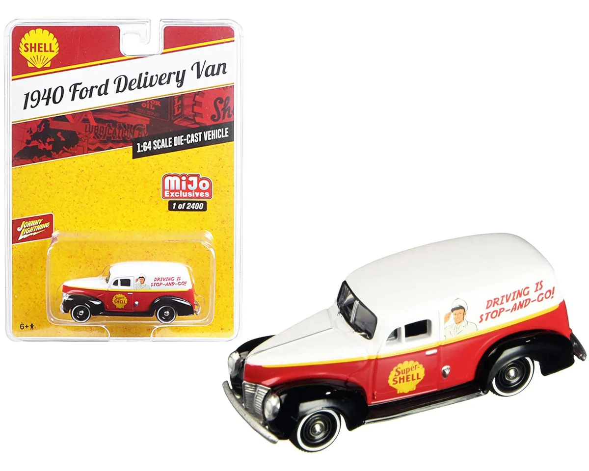 JOHNNY LIGHTNING JOHNNY LIGHTNING 1940 Ford Delivery Van "Shell" 1/64 Limited Edition 2400 vehicle — product photo