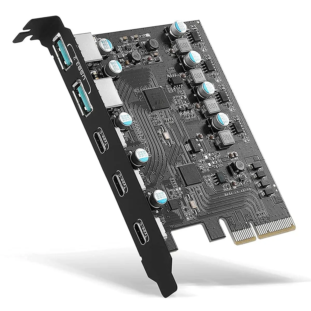 Thinkstar Thinkstar PCIe to USB 3.2 Gen 2 5-Port Expansion Card (3× USB-C, 2× USB-A) — product photo