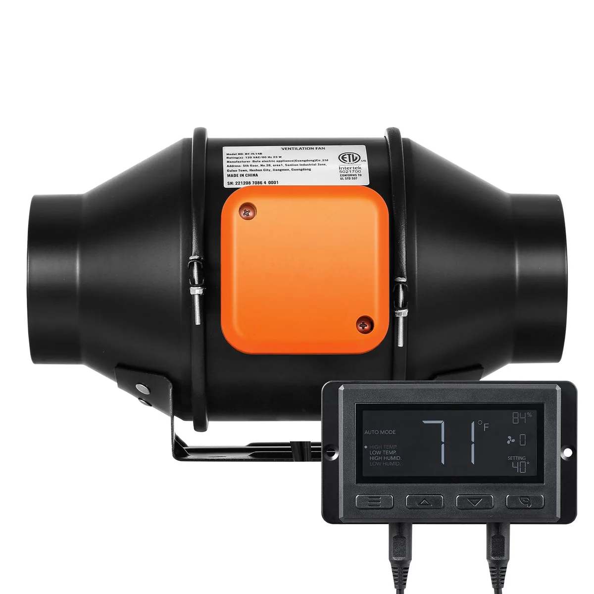 VEVOR VEVOR VV-GDFJ-EC4 4-Inch 205 CFM EC Inline Duct Fan Specialty Appliance — product photo