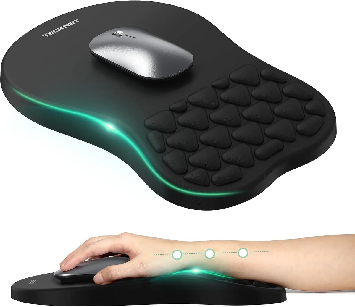 BAOFENG BAOFENG Ergonomic Mouse Pad 12x8 Inches Black — product photo