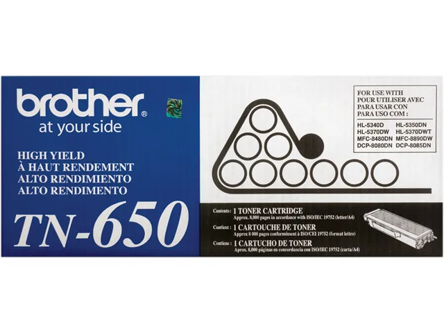 Brother Brother TN650 High Yield Toner Cartridge Black 8000 Pages — product photo