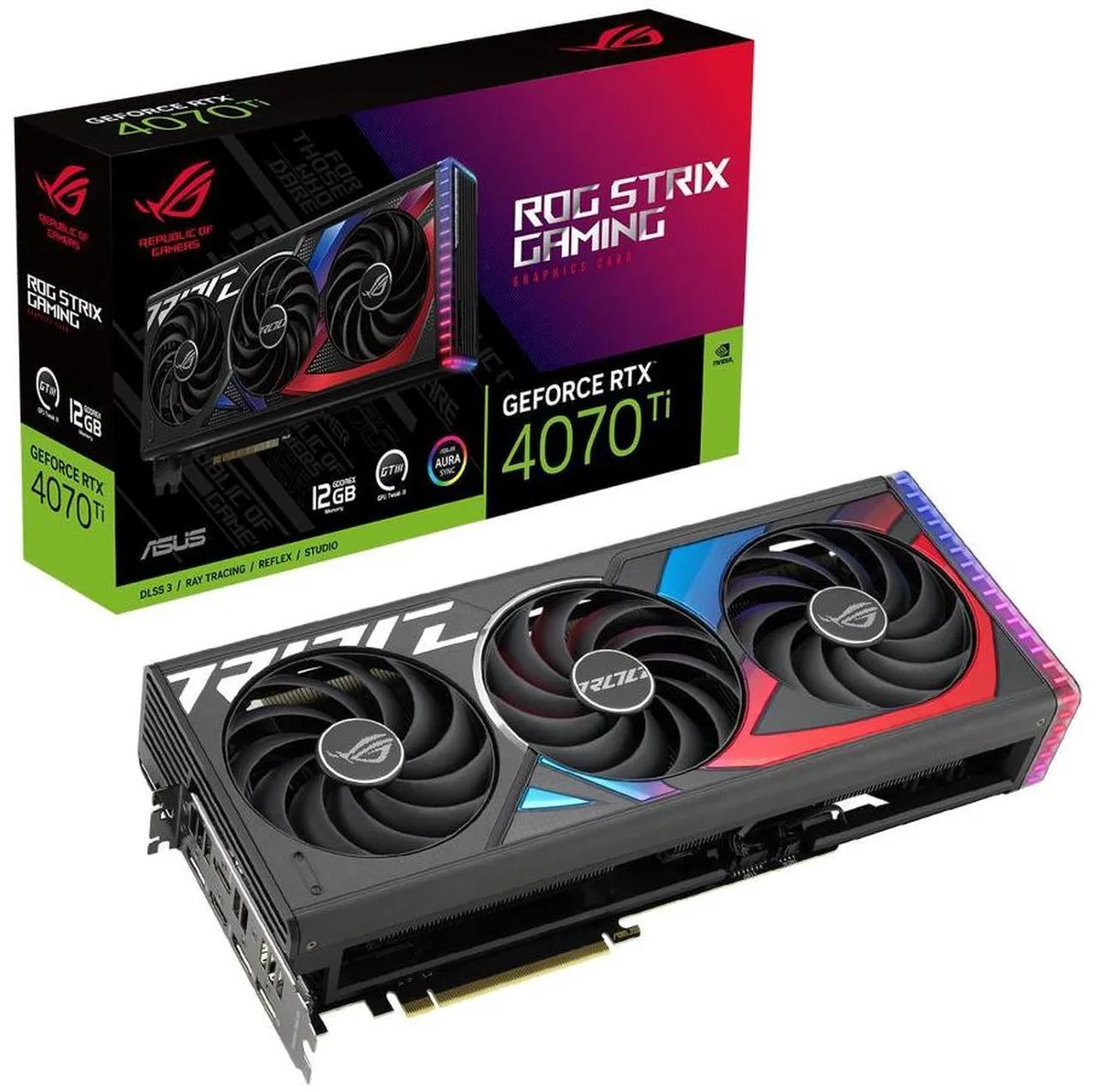 ASUS ASUS ROG Strix GeForce RTX 4070 Ti 12G Gaming graphics card — product photo