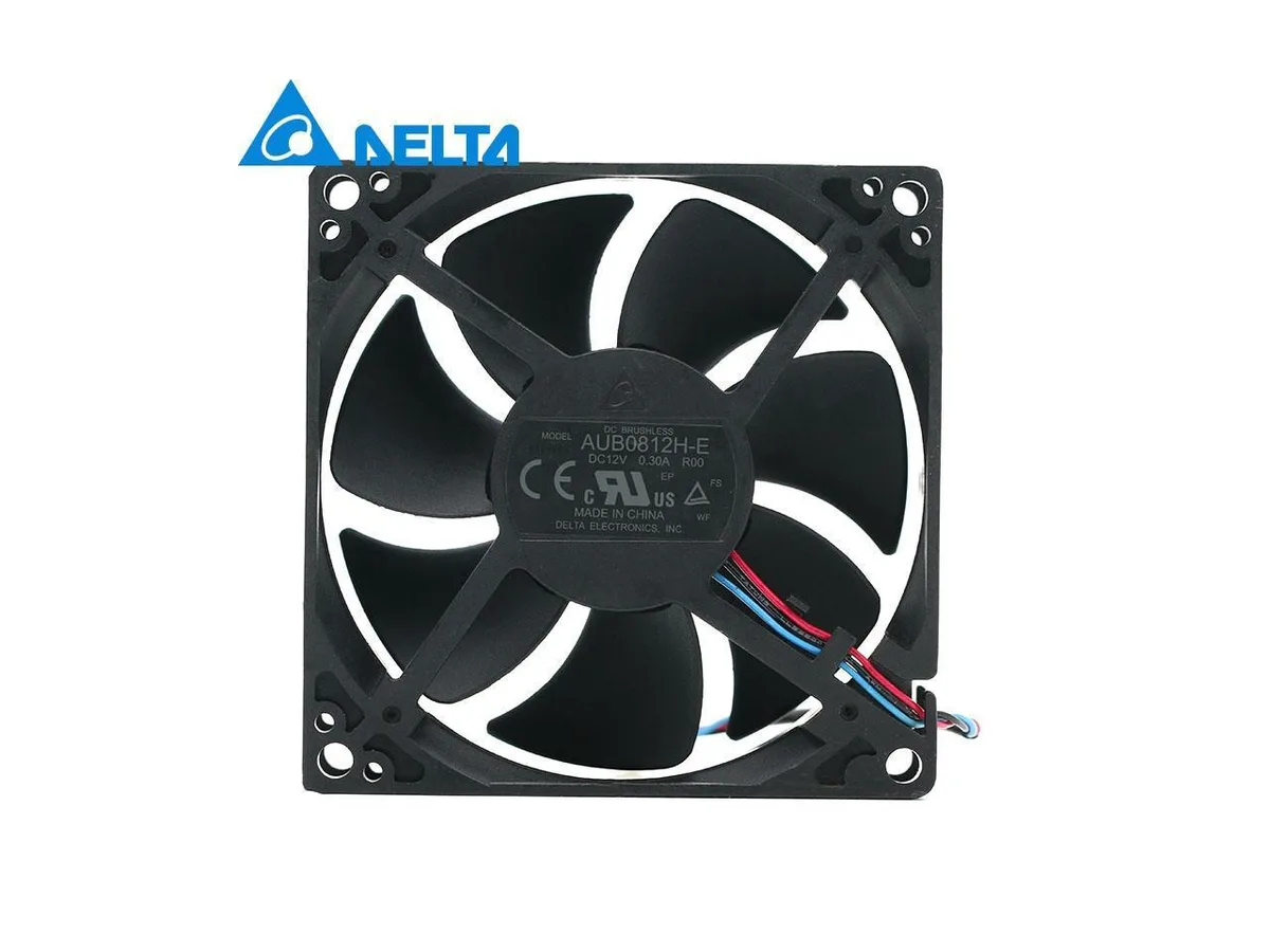Fans Fans AUB0812H-E ROO 12V 0.3A 8CM 3 wire case fan 3000RPM 35CFM — product photo