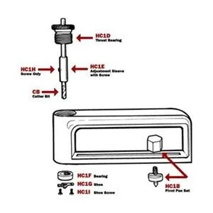 Malco HC1E adjustment sleeve with set screw, impact rated, 4 3/8 in length