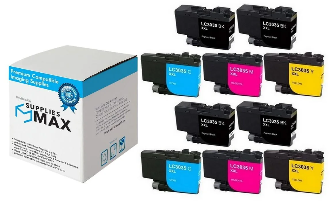 SuppliesMax SuppliesMax LC-3035-4BK2CMY Ultra High Yield Inkjet Combo Pack (4 BK, 2 C/M/Y) — product photo