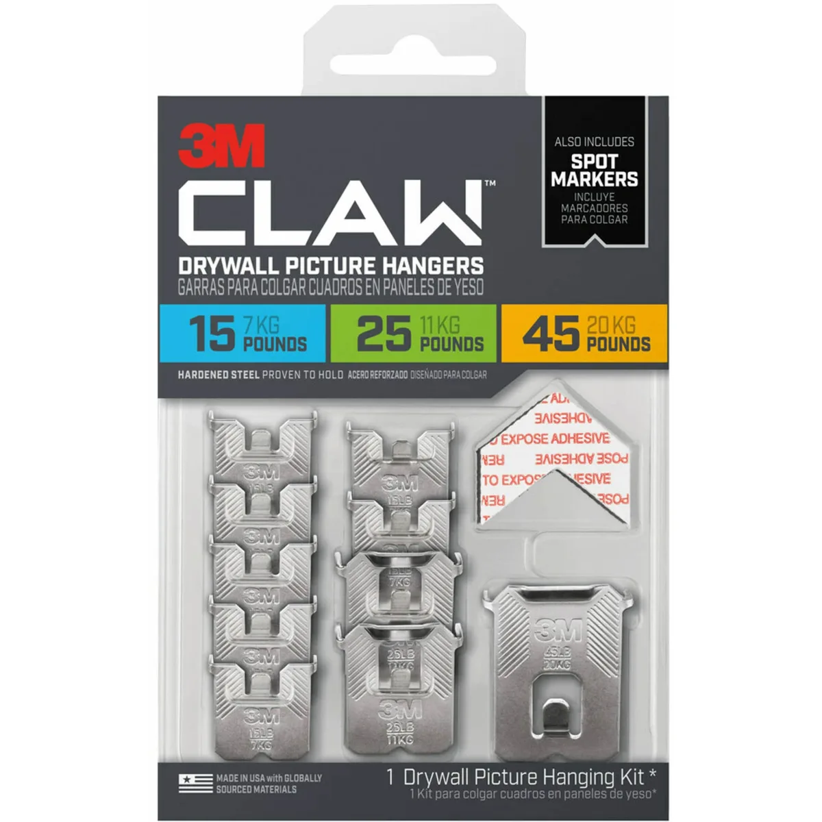 3M 3M Claw Drywall Picture Hanger Steel 10 Pack 3PHKITM10ES — product photo