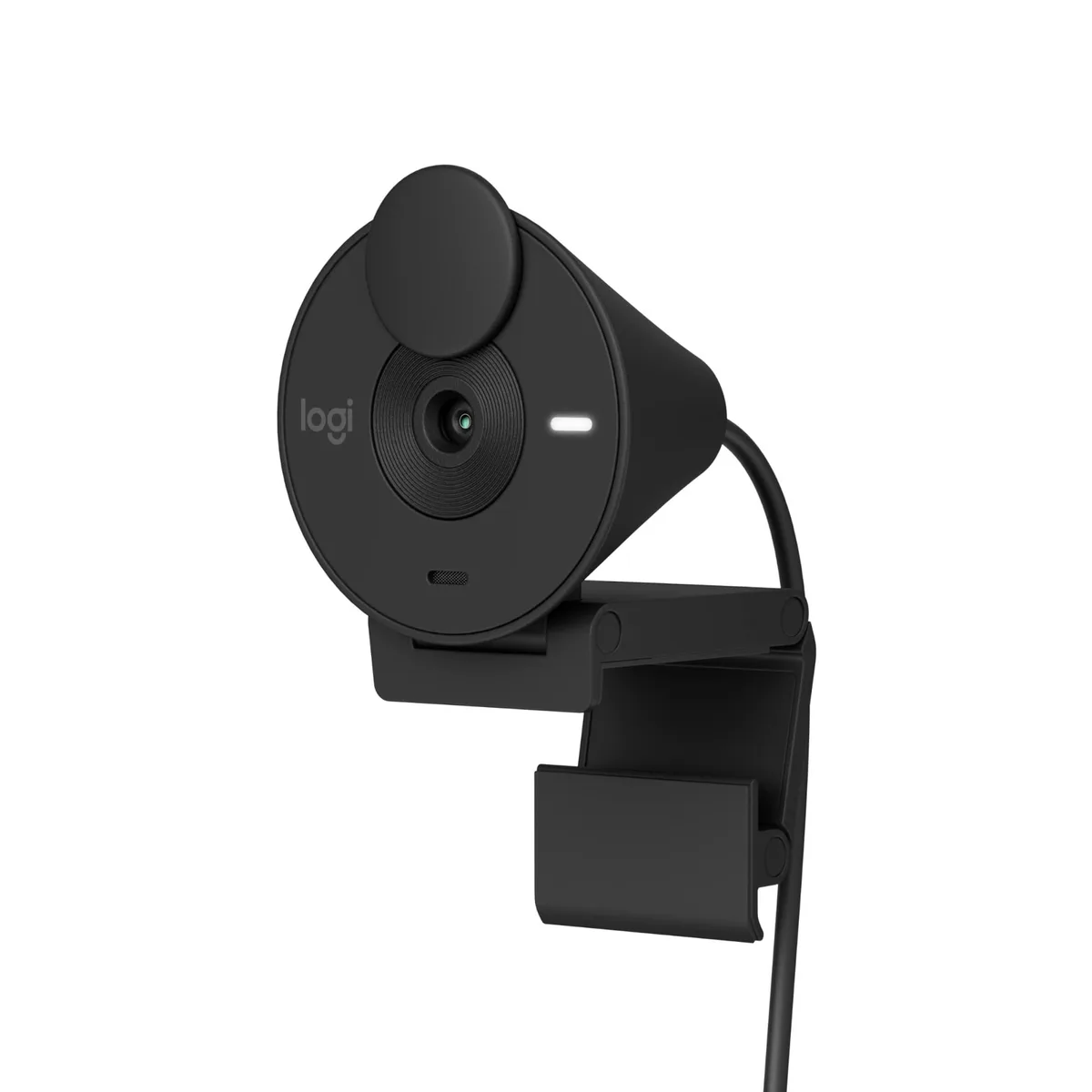 Black rectangular webcam with 2.5 inch display and privacy shutter