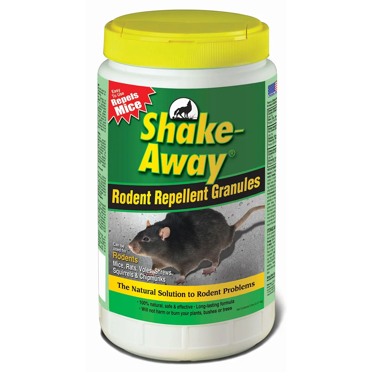 Five-pound bag of organic rodent repellent granules
