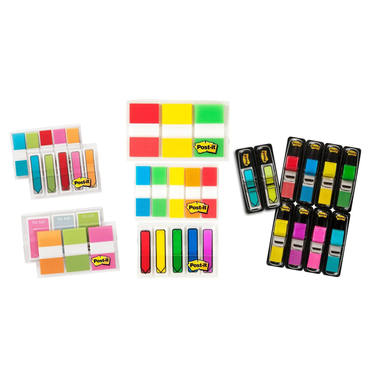 Post-it flags and tabs value pack in multicolor dispenser with 956 pieces