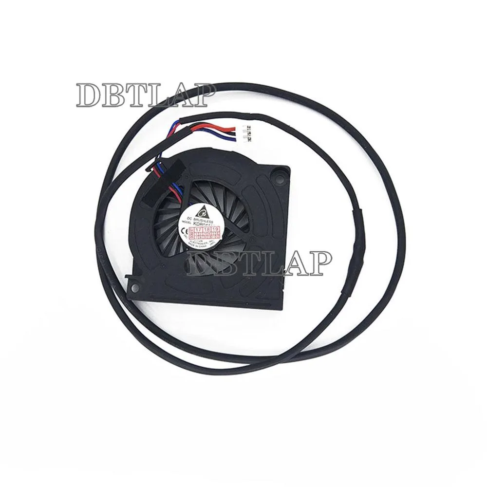 Small black plastic blower fan with side exhaust vent