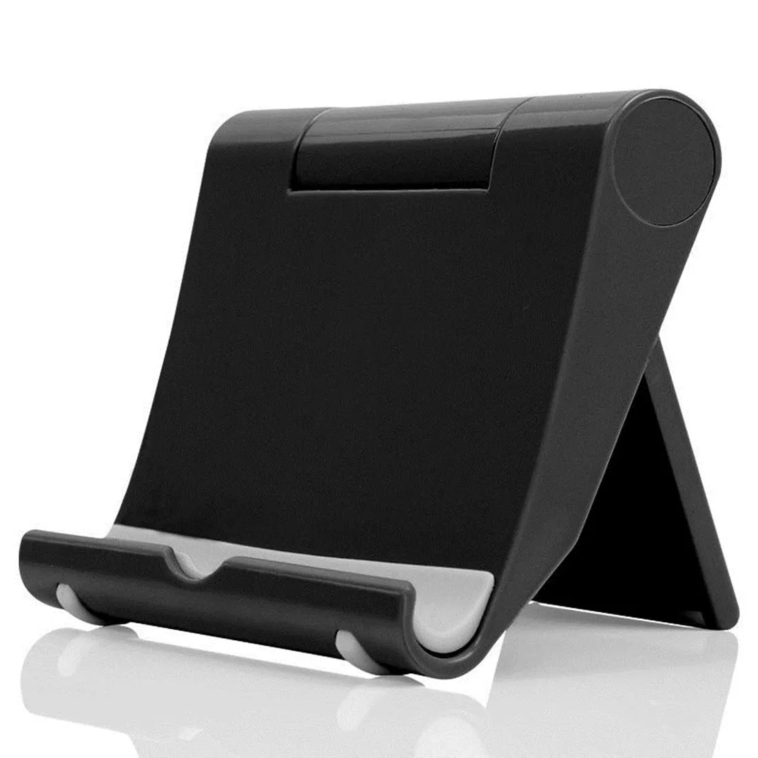 IQ Phone Stand Black foldable 1.5oz 150° phone mount — product photo