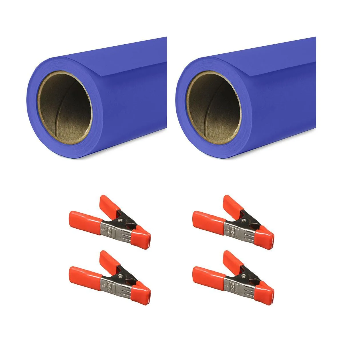 SAVAGE SAVAGE Widetone Seamless Background Paper Purple 53" x 36' 2-Pack with 4 Orange Clamps — product photo