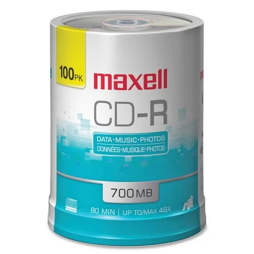 maxell maxell 648200 700MB 48X CD-R 100 spindle — product photo