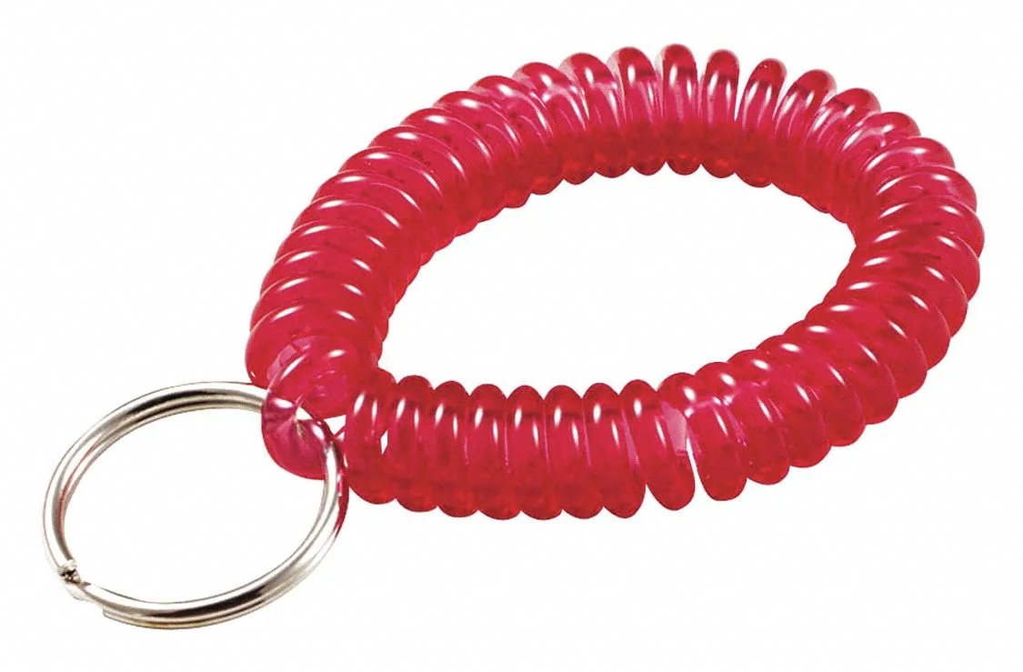 Lucky Line Products Lucky Line Products 41070 Wrist Coil Key Ring Red 10 PK — product photo