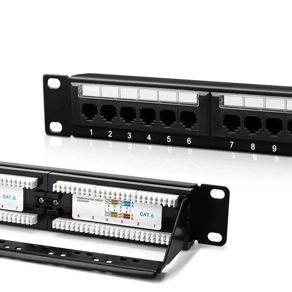 Alphacool Alphacool 24-Port Cat6 Patch Panel 1U 19" 2 in 1 accessory — product photo