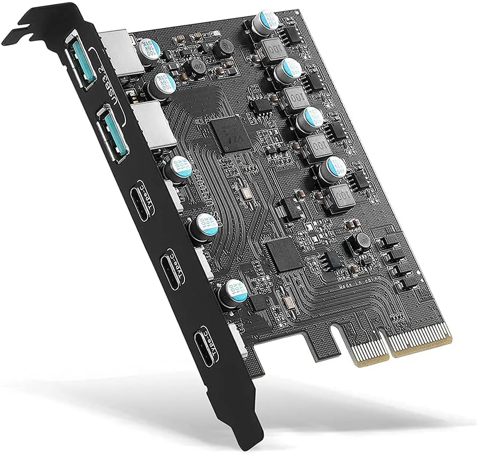IHDAPP IHDAPP PCIe to USB 3.2 Gen 2 Expansion Card 5-Port 3C 2A 20Gbps — product photo