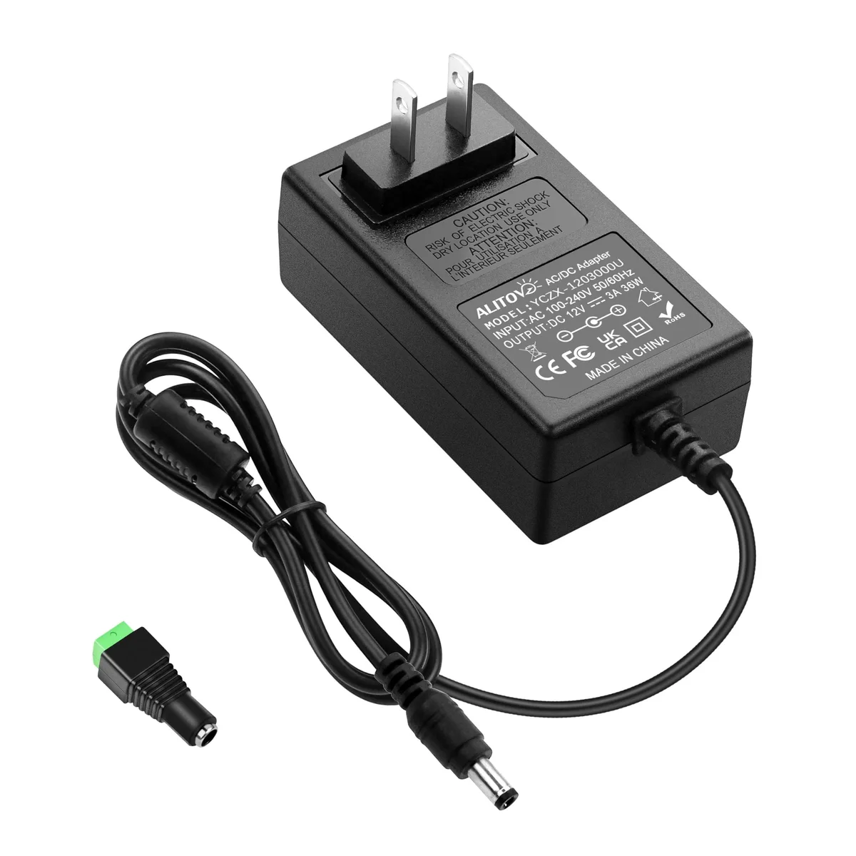  Dell YCZX-1203000U 12V 3A 36W Power Adapter 5.5mm 2.1mm 2.5mm — product photo