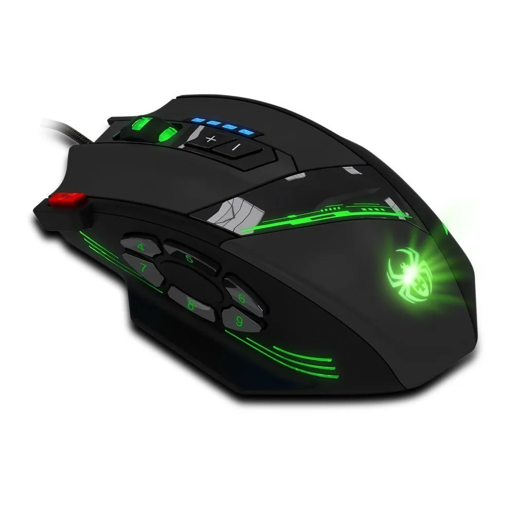 ESTONE ESTONE C12 Wired Gaming Mouse 4000 DPI 12 Buttons Left Hand Black — product photo