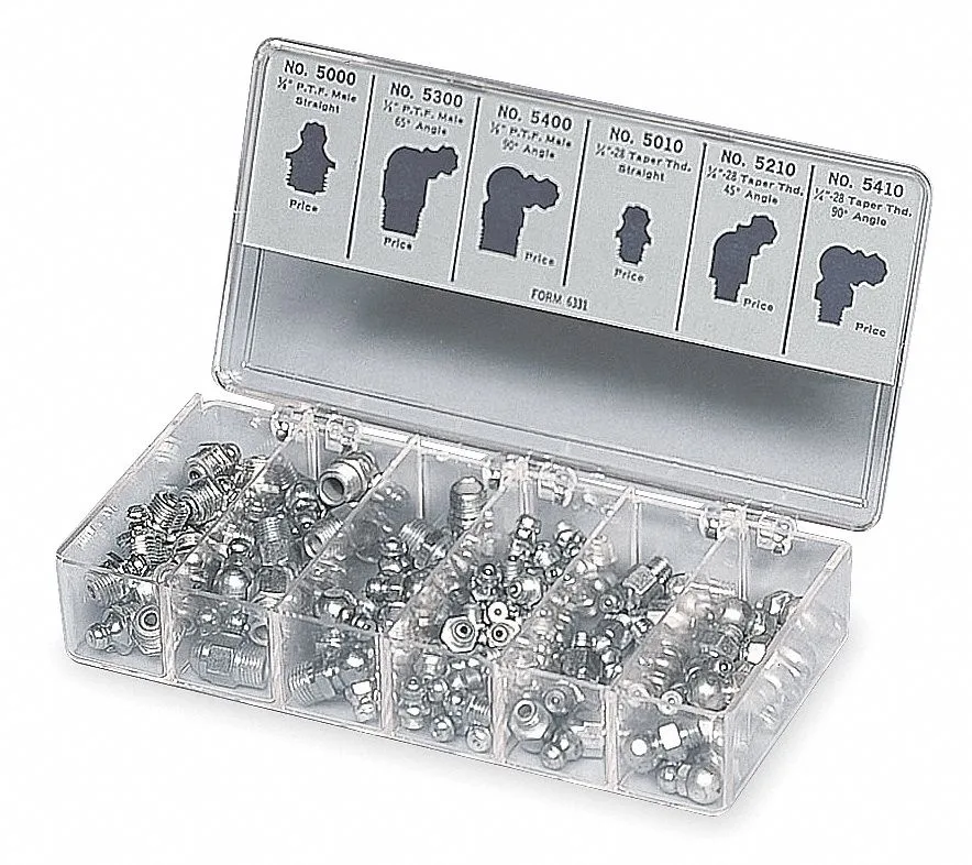 Lincoln Lincoln 5469 Grease Fitting Kit 100 pcs 1/4-28 1/8-27 NPT — product photo