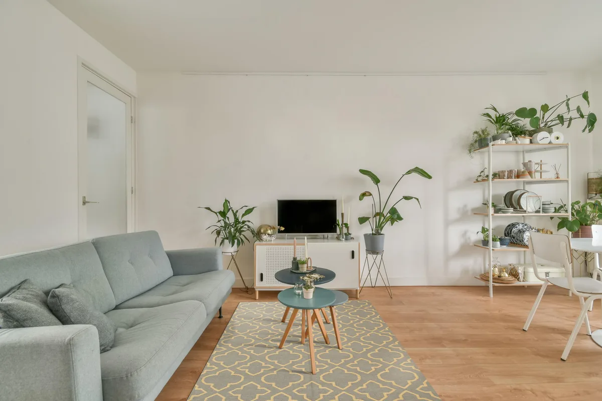 EORC EORC DM87BL5X8 Handmade Wool Reversible Kilim Area Rug 5' x 8' Blue — product photo