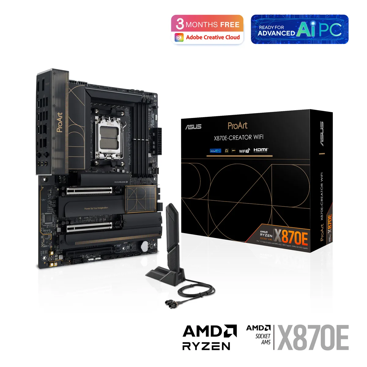 ASUS ASUS ProArt X870E-CREATOR WIFI AMD motherboard — fotografie produktu