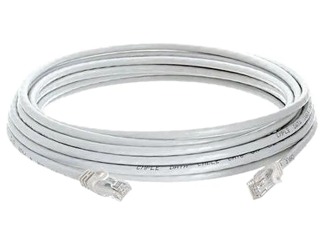 Nlp Comprehensive Nlp Comprehensive CAT6-14WHT network ethernet cable 14 ft white Cat6 550 MHz 24 AWG gold RJ-45 — product photo