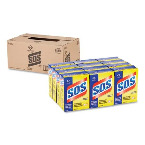 Clorox Clorox 88320 Steel Wool Soap Pads 15 Pads/Box 12 Boxes/Carton indoor maintenance — product photo