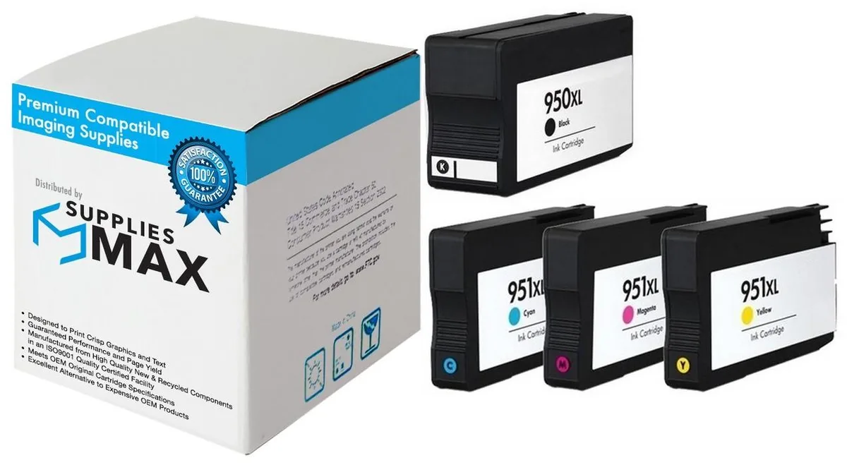 SuppliesMax SuppliesMax HP C2P01FN High Yield Inkjet Combo Pack (BK/C/M/Y) — product photo