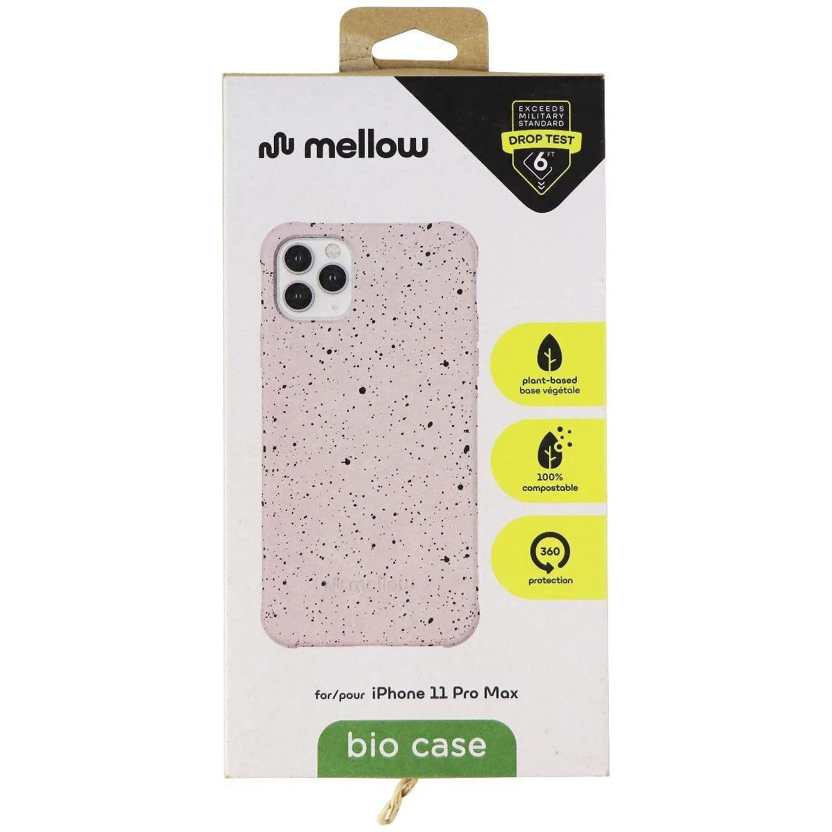 Mellow Mellow Bio Case iPhone 11 Pro Max Pink/Black Speckled — product photo