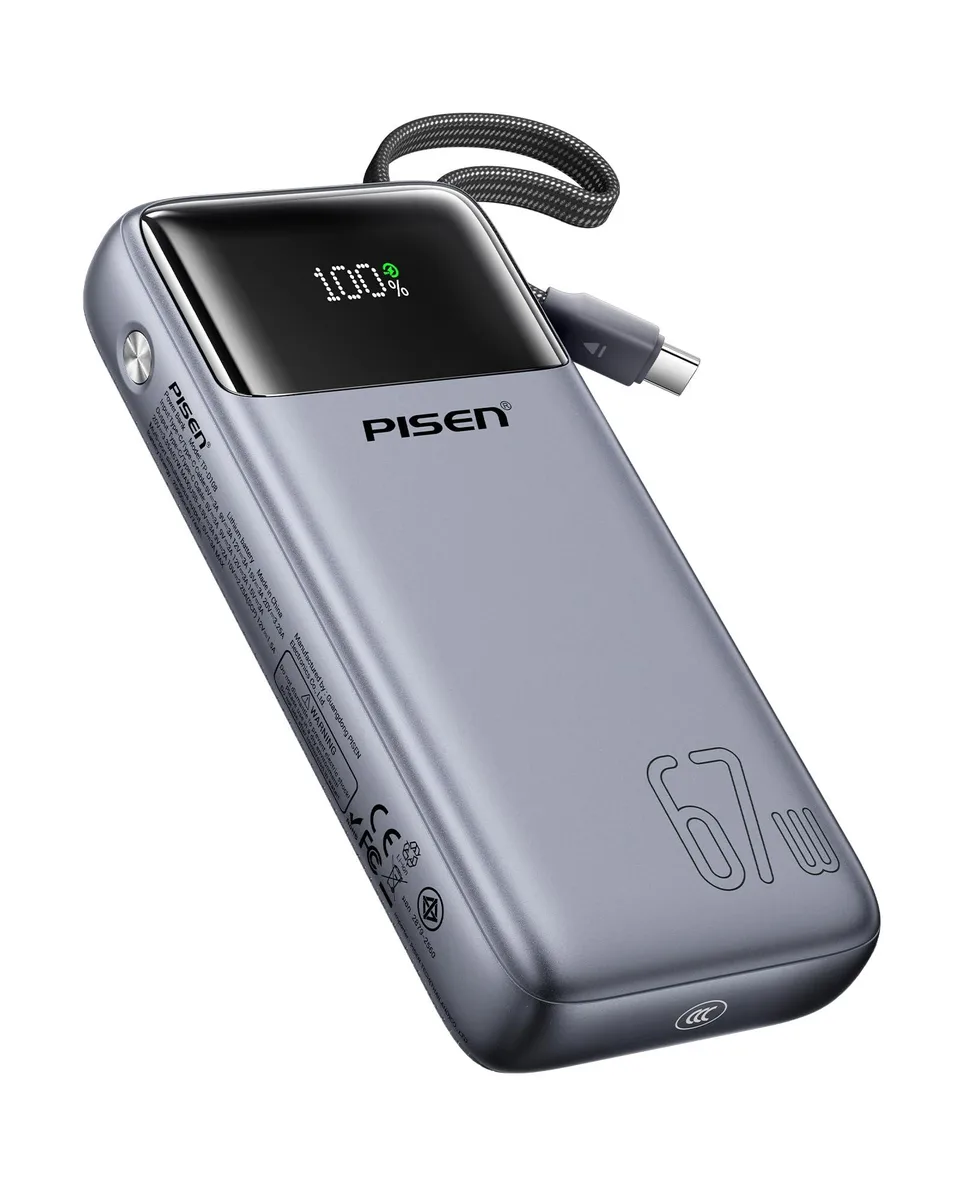 Pisen TP-D108 20000mAh 67W Power Bank — product photo