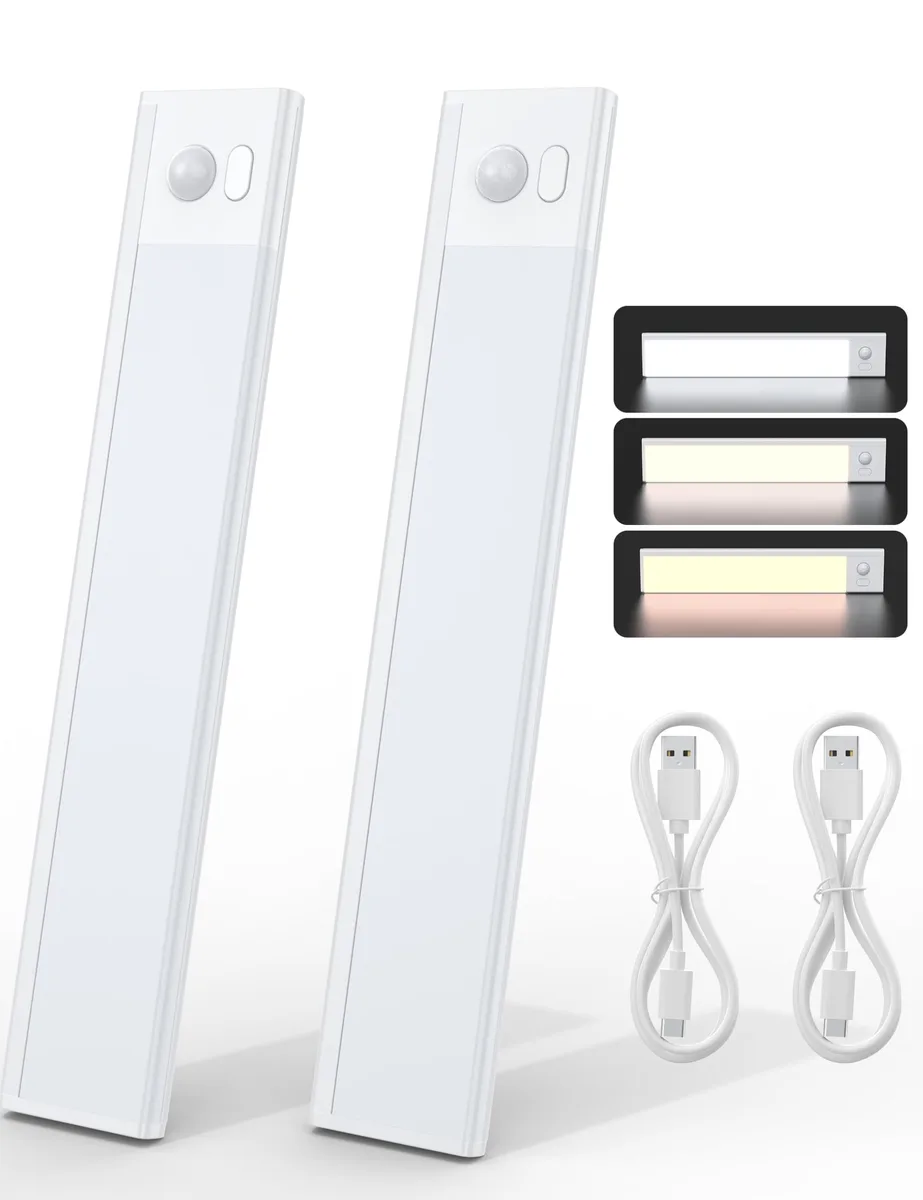 Two slim white acrylic bars with clear prismatic faces and magnetic backs
