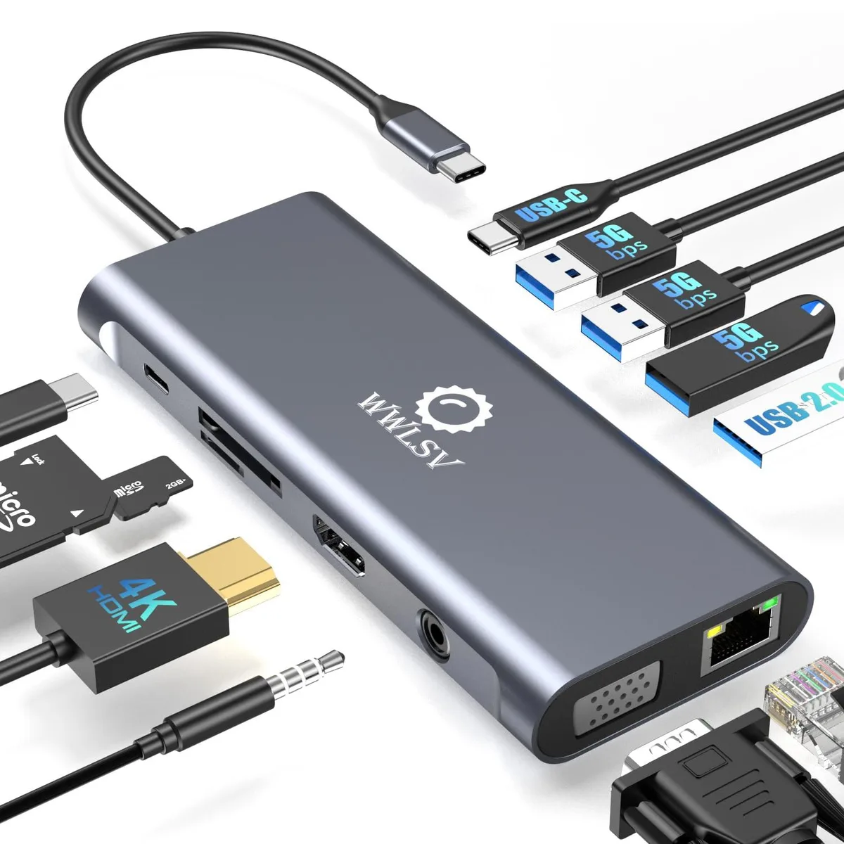 Belkin WWLSV 12-in-1 USB-C Docking Station Black — product photo