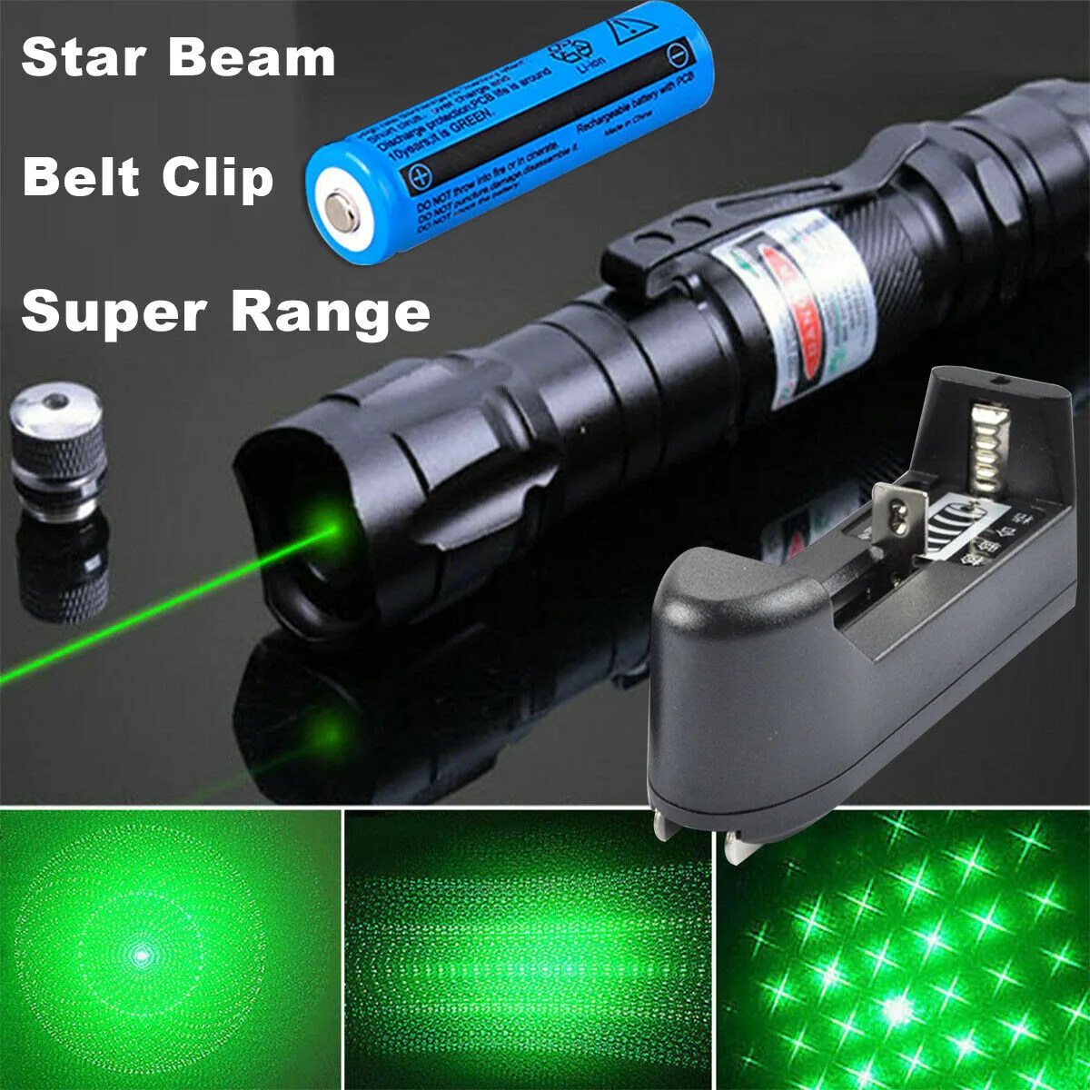 Tonstep Tonstep Green Laser Pointer Pen 532nm 990Mile Rechargeable — product photo