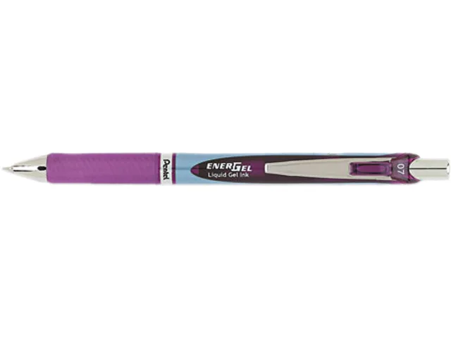 Pentel of America, Ltd. Pentel of America, Ltd. BLN77V EnerGel RTX Retractable Gel Pen, Needle Tip, 0.7 mm, Violet Ink — product photo