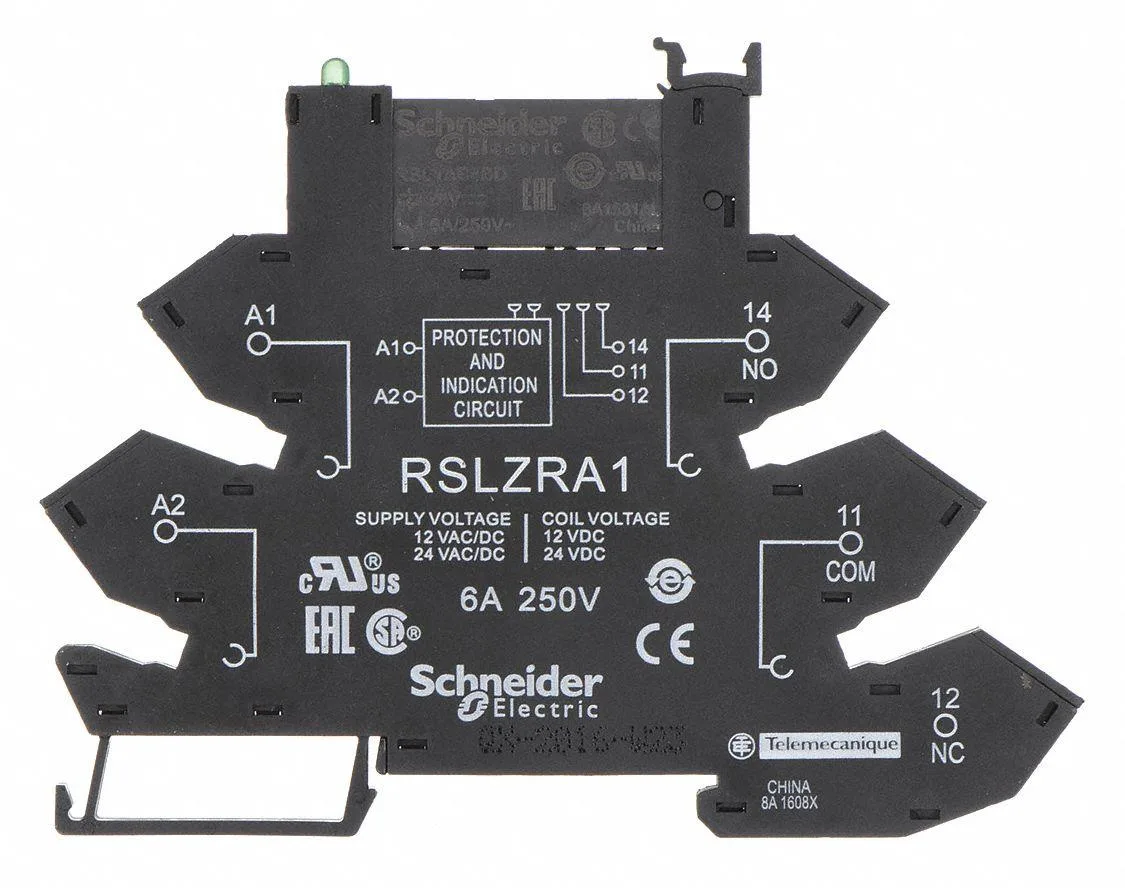 Schneider Electric Schneider Electric RSL1PRBU Slim Plug-In Relay 6 A 5 Pins 24V DC — product photo