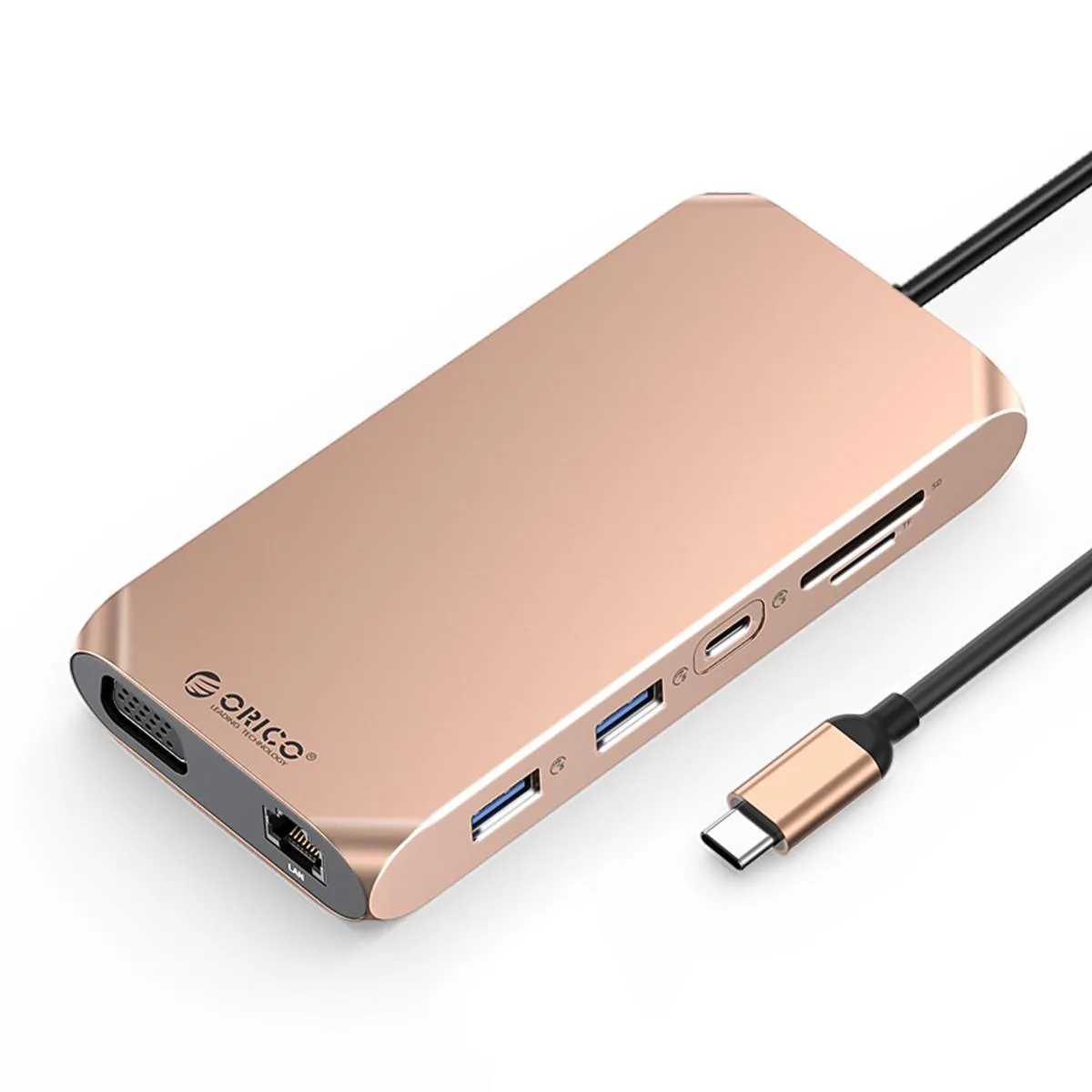 Orico Orico 12-in-1 USB-C Docking Station Gold — product photo