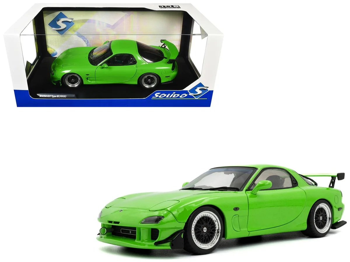 Solido Solido 1999 Mazda RX7 Type RS FD3RS RHD Neon Green 1/18 hobby collectible — product photo