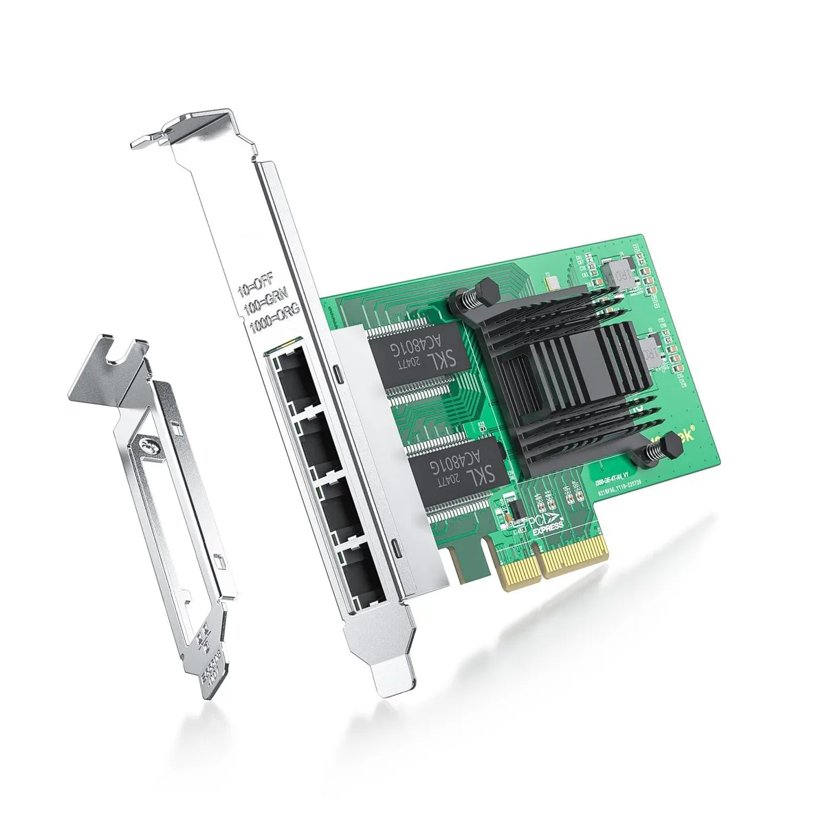 BFKK BFKK 4 Port Gigabit Network Card Intel I350-AM4 PCI-E 2.1 x4 Low Profile — product photo