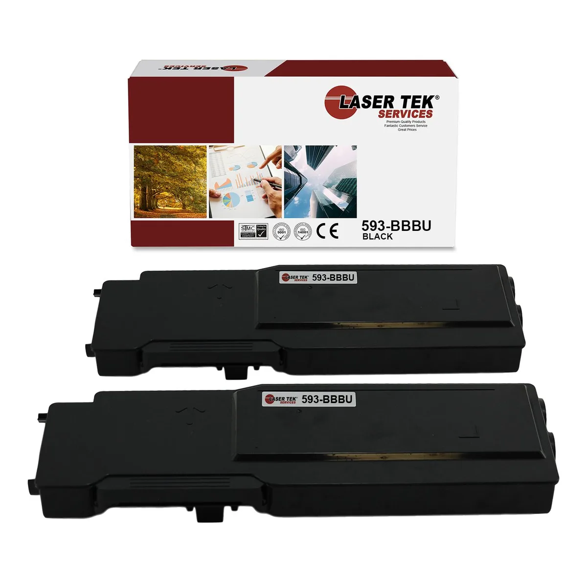 Laser Tek Services Laser Tek Services 593-BBBU Black Toner Cartridge 2PK — product photo