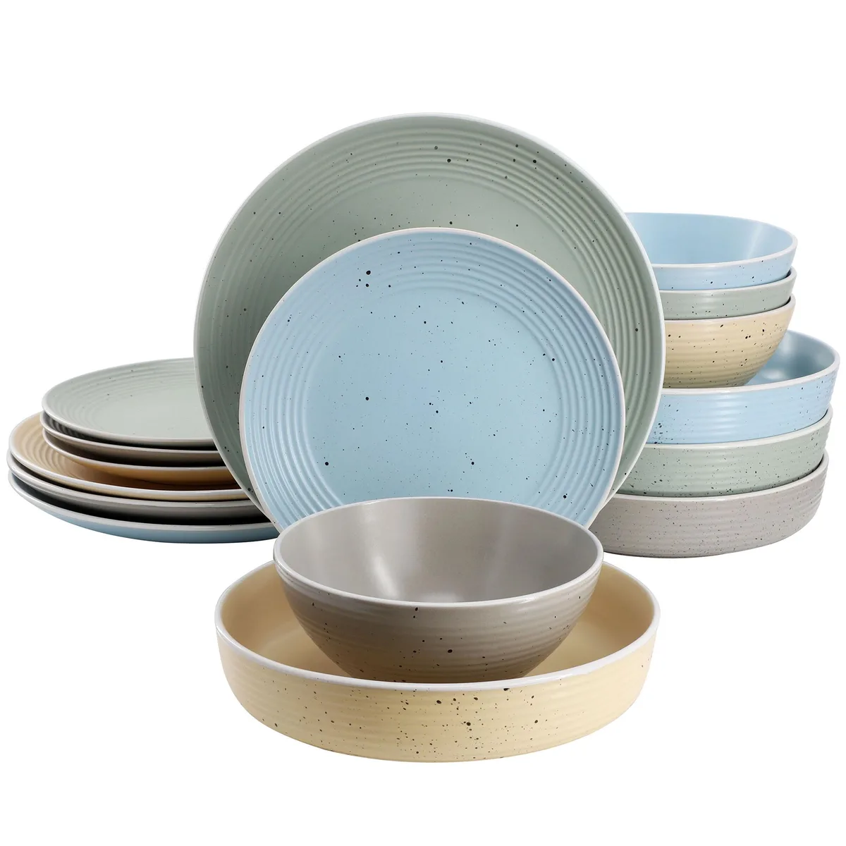 Elama Elama Emilia 510120576M 16 Piece Stoneware Dinnerware Set — product photo