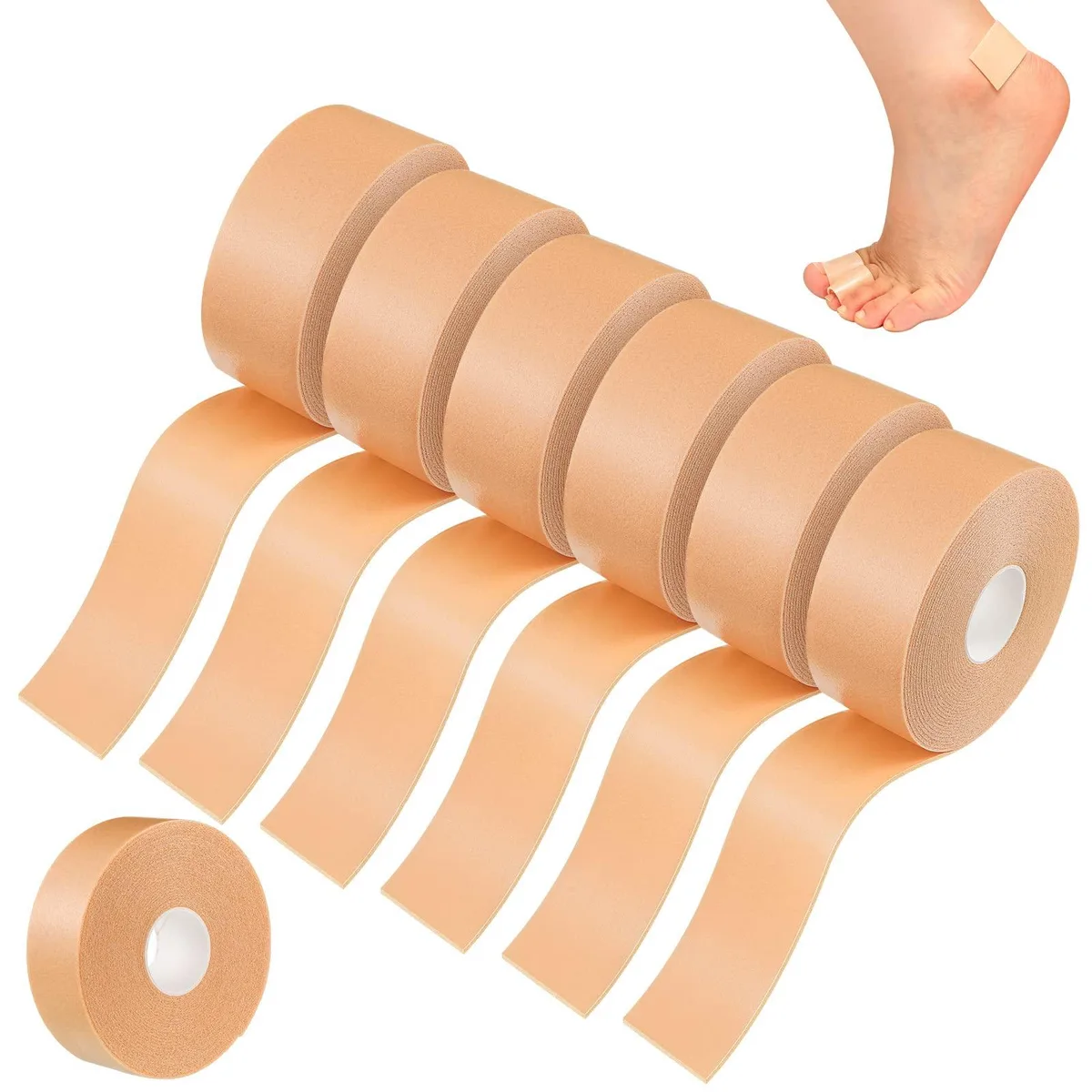  Blister Prevention Tape 6 Rolls 2.5 cm x 4.5 m Foam Waterproof Adhesive — product photo