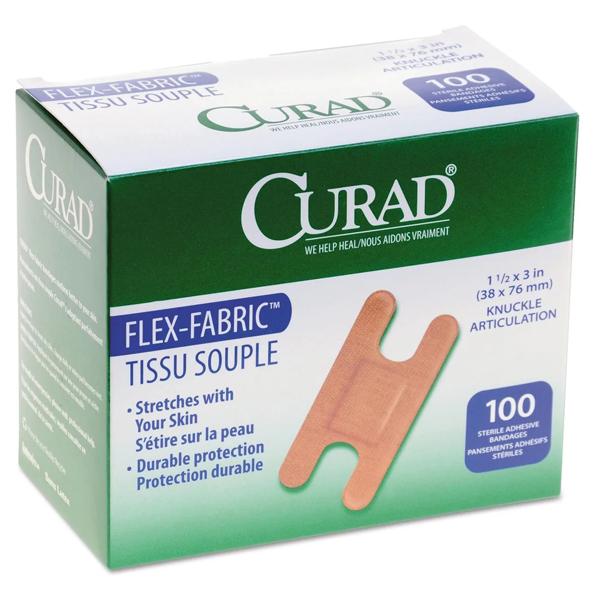 Medline Industries, Inc. Medline Industries, Inc. NON25510 Comfort Cloth Adhesive Bandage 1.50" x 3.50" 100/Box first aid — product photo