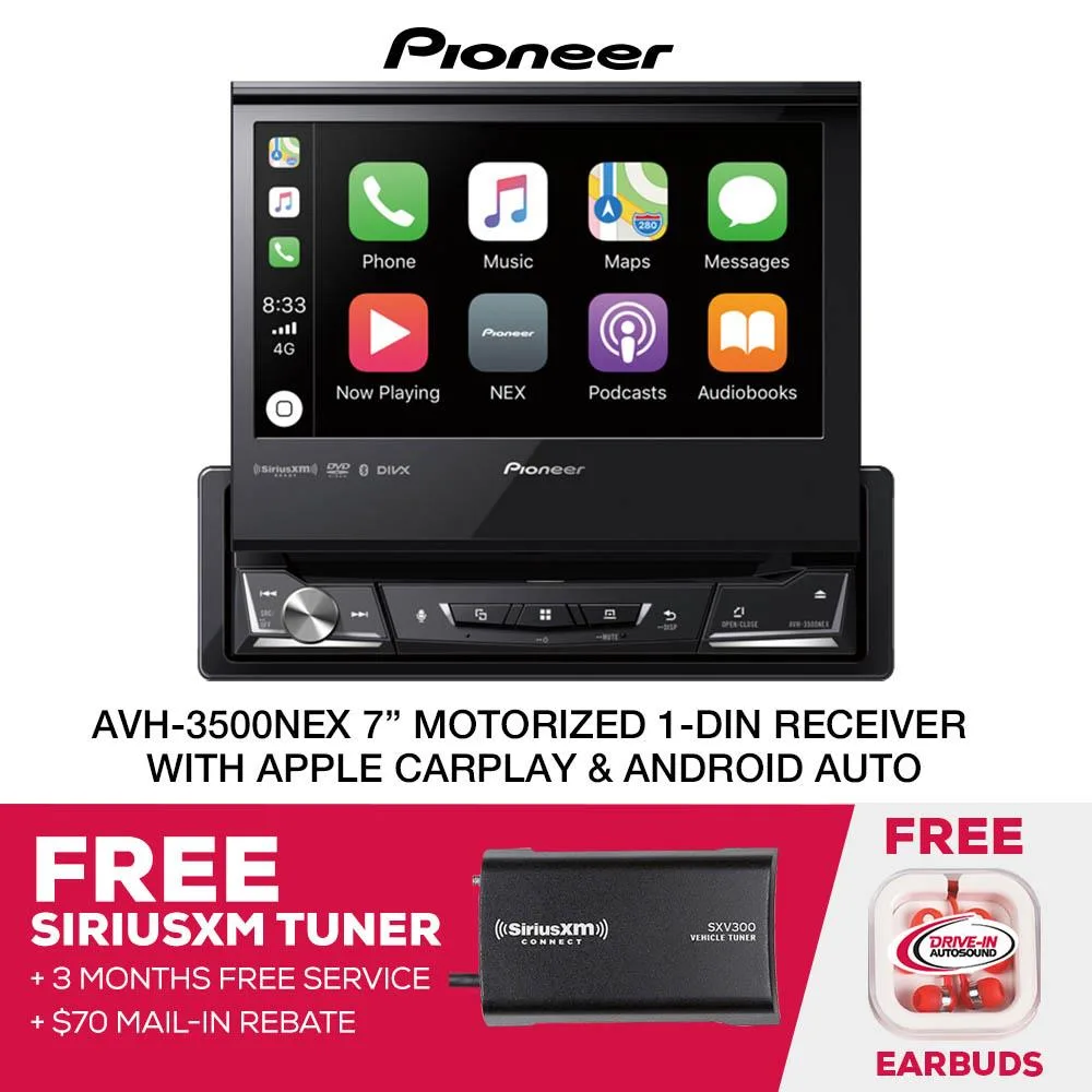 Pioneer Pioneer AVH-3500NEX 6.8" 1-DIN DVD Receiver — product photo
